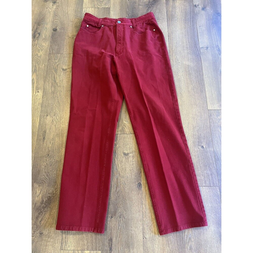 Cambio Sharon Jeans Womens Pants Size 14  RED High Rise Tapered Stretch